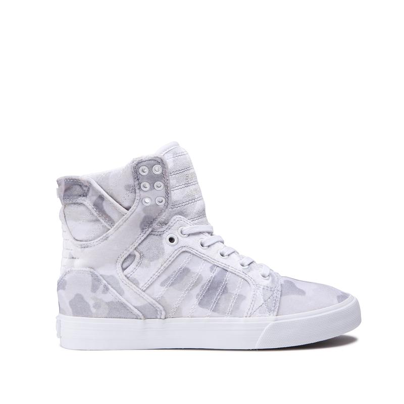 Buty Supra SKYTOP - Sneakersy Wysokie Damskie - Camo / Białe (VFQH-45836)